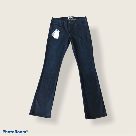 NWT Paige ILLA Manhattan Bootcut dark jeans - Picture 2 of 8